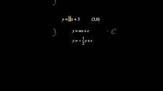 Easily Find the Equation of a Perpendicular Line #shorts