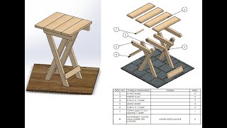 Folding stool making and dimensions