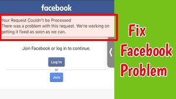 Fix Facebook Your Request Couldn