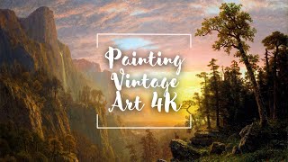 Painting Vintage Art 4K | Albert Bierstadt #1 | 2 Hours of art for your TV, Background and Landscape
