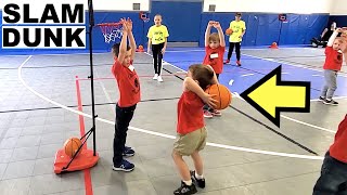 HILARIOUS BASKETBALL SLAM DUNK on Little Kid