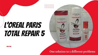 One Solution to 5 different problems | L'oreal Paris Total Repair 5 Range Review |Reviews By DG|