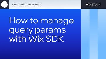 How to manage Query Parameters with Wix SDK on Wix Studio