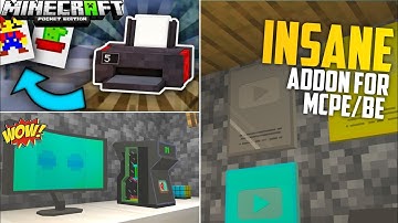 🔥 Minecraft Pe Device Mod❘ Working printer Like mrcrayfish in MCPE review
