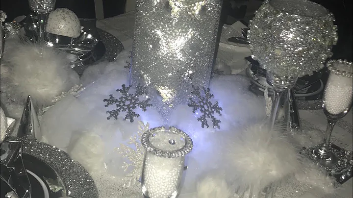 WINTER WONDERLAND HOLIDAY TABLE DECOR FOR LESS 2017/2018/DOLLAR TREE DIY/CHYMARIE/TABLESCAPING
