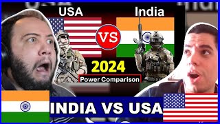 🇮🇳 India VS USA 🇺🇸 2024 POWER COMPARISON | Producer Reacts | Indian Army Reaction By Foreigners