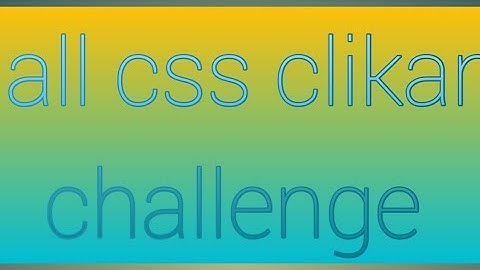 All CSS clicker challenge
