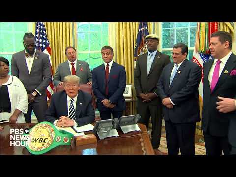 WATCH: President Trump posthumously pardons boxer Jack Johnson