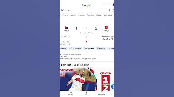 TÜRKİYE : 2 - ÇEKYA : 1