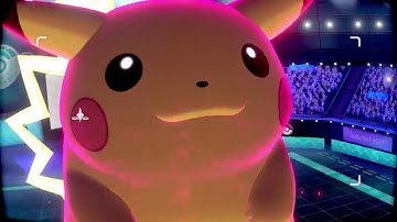 Pokemon Sword/Shield - Gigantamax Pikachu, Eevee, Charizard, Meowth, Butterfree footage