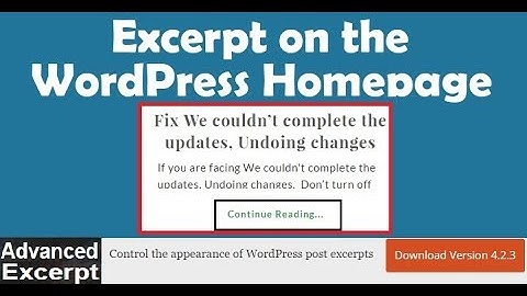 How to Show the Excerpt on the homepage of WordPress