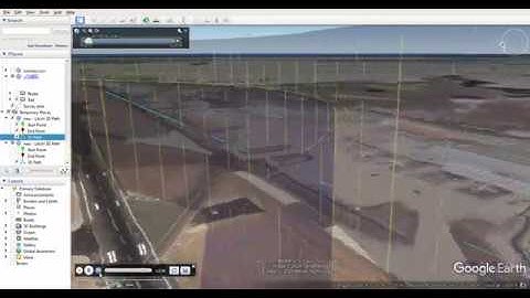 Curved flight path - Google Earth