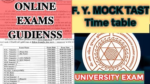 || ONLINE EXAMS GUDIELINESS ||VNSGU MOCK TAST