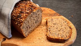 FIT BREAD - step by step how to make delicious whole grain spelled bread without kneading.