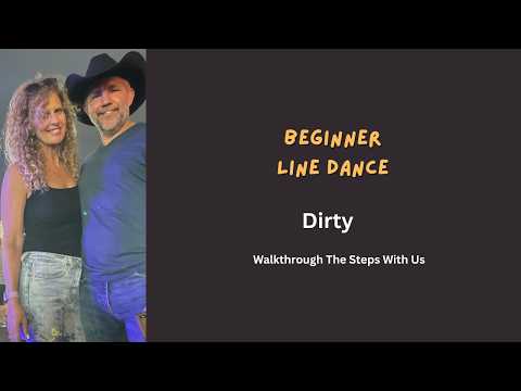 Learn this Absolute Beginner Line Dance-Dirty Walkthrough it step by step with us #coupleactivities