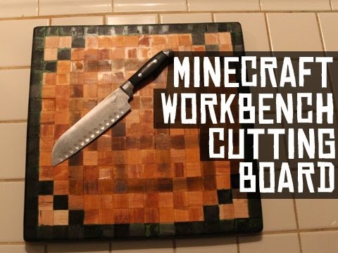 Minecraft Workbench Cutting Board DIY - Geeky Goodies 