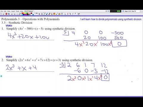 Polynomials 3 3