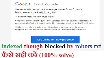 How to indexed though blocked by robots txt problem fix in blogger | Google Search console fix 2021