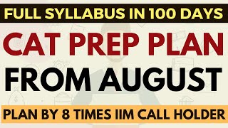 CAT preparation plan from August: Imp topics, time table & target score | Complete prep in 100 days