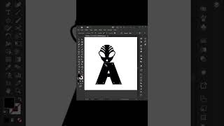 Alien Logo Creation in Illustrator - #shorts #short