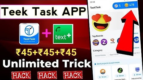 🔥Teek task App Unlimited Trick || Teek task App Script || Teek task App || Per Gmail Rs.100 Instant