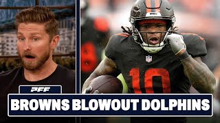 Miami Dolphins vs. Cleveland Browns Review | PFF Grade Release Show