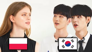 6 Korean Men Meets Polish Beauty For The First Time l 1 VS 6 (Poland, KPOP Idol Drippin)