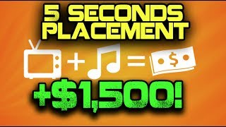 5 Second Placement Earns Over $1,500!