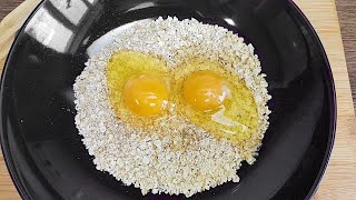 Ein einfaches und gesundes Frühstück in 5 Minuten Eier und Haferflocken
