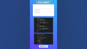 Accordion UI - details, summary - ep1