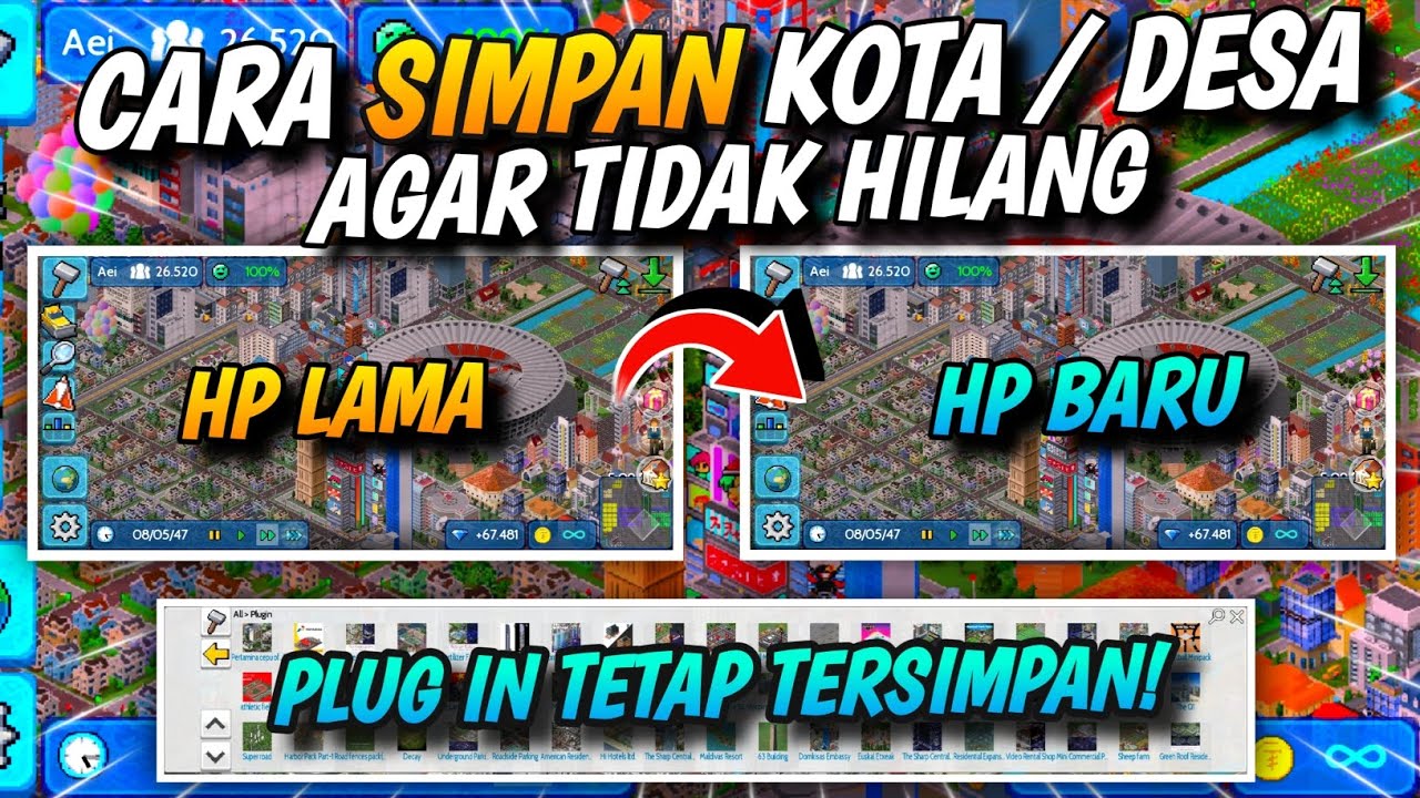 CARA SIMPAN KOTA THEOTOWN AGAR TIDAK HILANG TUTORIAL THEOTOWN