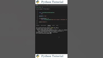 Creating Custom Exceptions In Python | Python Tutorial