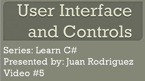 VS User Interface and Controls #5