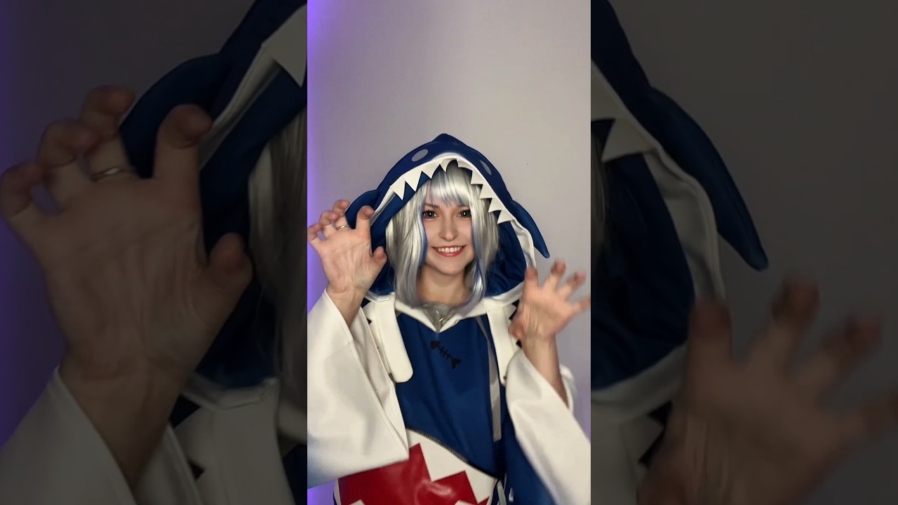 😸🦈🩵 #gawrgura #hololive #cosplay