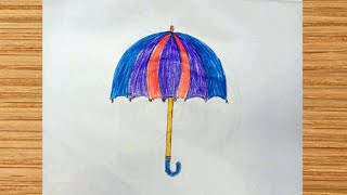 বাচ্চাদের জন্য ছাতা আঁকা /Umbrella drawing easy