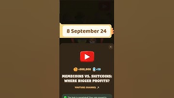 MemeFi Today New Code 8 September |Memecoins vs. Shitcoins: Where Bigger  Video #shorts #ytshorts