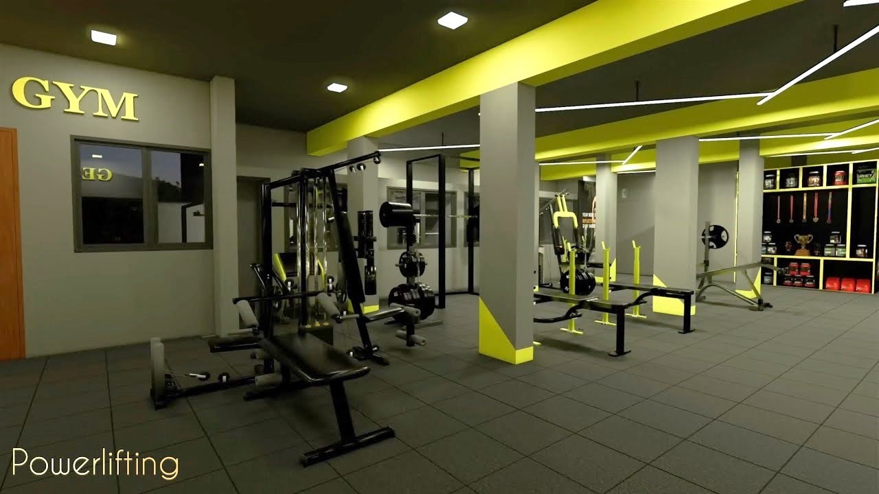 GET FIT GYM | Interior Design | Modern Design | 3D Walkthrough | @PUNE ...