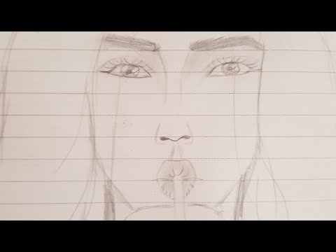 رسم بنت تشرب عصير للمبتدئين