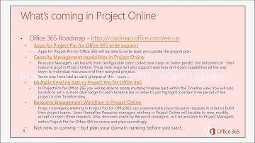 Support Corner Webcast: What’s new in Project Online and Project Server 2013