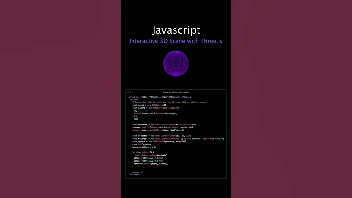 Interactive 3D Scene with Three.js (JavaScript)