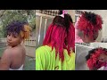 Dying My Natural Hair Pink | skunk stripe
