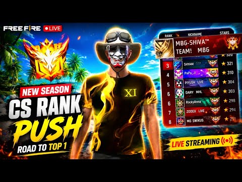 🔴 NEW CS-RANK SEASON RANK PUSH LIVE #freefirelive #shorts #shortlive #shortsfeed #freefiremax