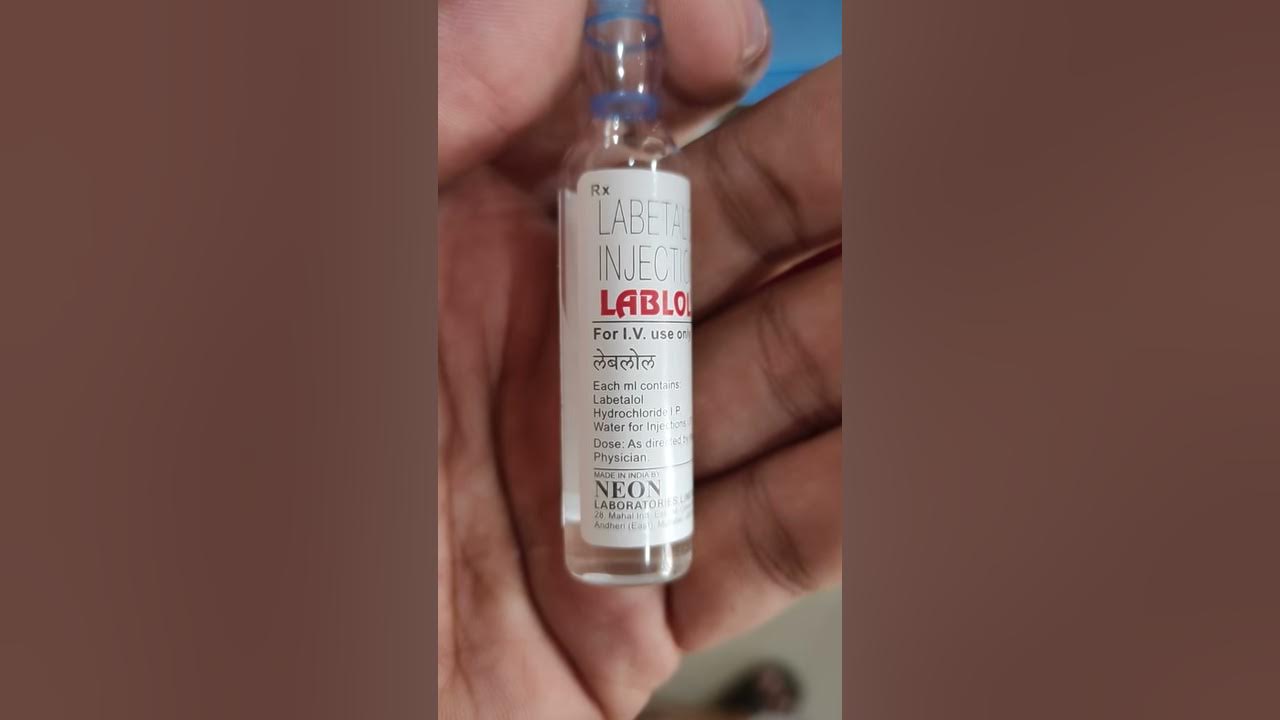 labetalol #oneampoule #eachmlcontain5mg #iv #antihypertensive #emergency  #medicine 