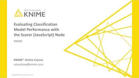 Evaluating Classification Model Performance with the Scorer (JavaScript) Node