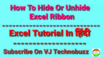 #024 - How To Hide Or Unhide Excel Ribbon