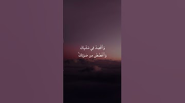 * سورة لقمان* القارئ : اسلام صبحي * Surah luqman* Reader : isalm sobhi