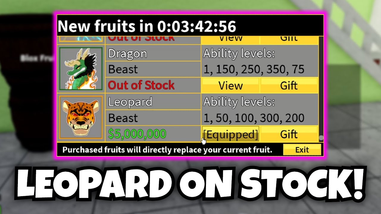 UPDATE] Roblox Blox Fruits Stock Live  Leopard Fruit & More On Blox Fruits  Stock #bloxfruits 