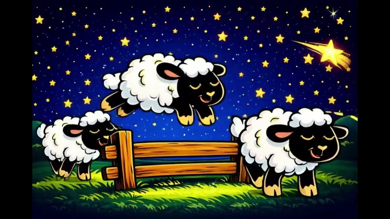 Sleepy Sheep High Contrast Baby Sleep Video | Calming Wind Down | Newborn Sensory