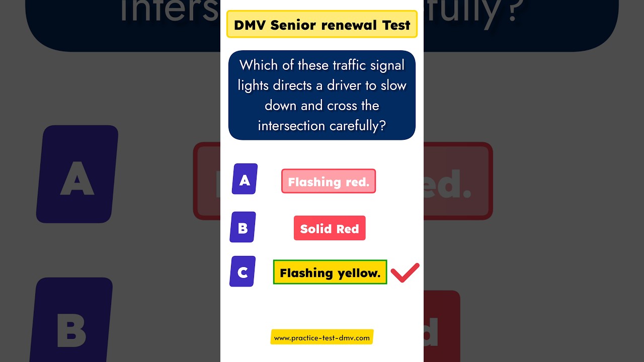 DMV Senior Renewal Test 2024 California 