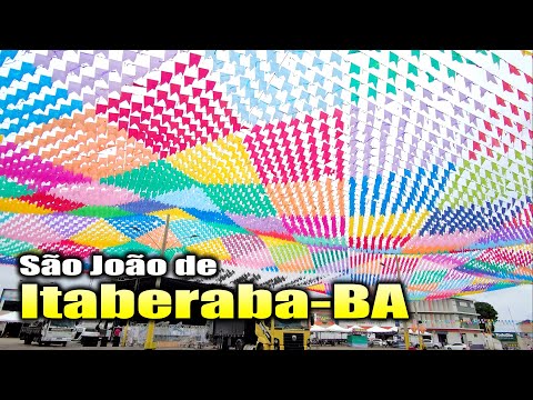 Praça do Coqueiro preparada para receber o São João de Itaberaba-BA
